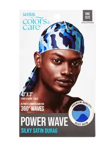 KISS Colors & Care Power Wave Silky Satin Durag #KHDUPPM05