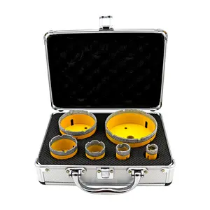 HIGHDRIL Diamond Core Drill Bits Kit with 5/8-11 for Porcelain Tile Ceramic Marble Brick Concrete Vacuum Brazed Hole Saw(20/25/35/50/75/100mm)