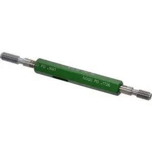 GF Gage Plug Thread Gage: #10-32 Thread, 3B Class, Double End, Go & No Go 0.1697" Go Pitch Dia, 0.1726" No Go Pitch Dia, Handle Included W0190323BS