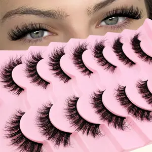 Natural Look False Eyelashes Set of 7 Pairs, Realistic Appearance Fake Lashes for Everyday Use, Enhance Your Eye Makeup