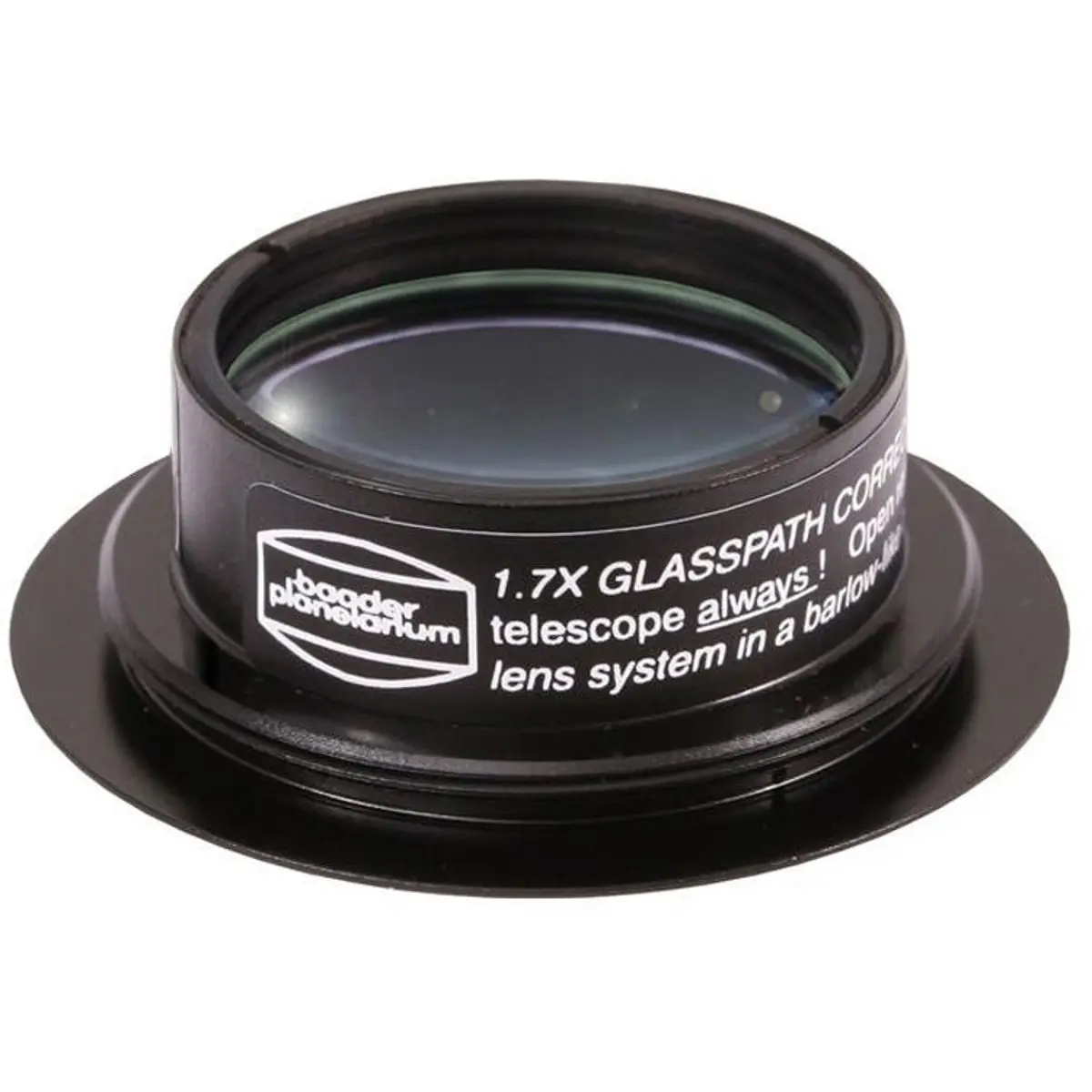 Baader Planetarium 1.70x Glasspath Corrector for MaxBright & Mark V Binoviewers, Optical Lens for Star Telescopes, Enhances Image Clarity for Stargazing