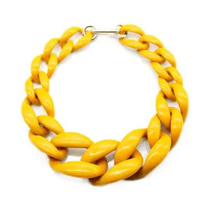Designer Acrylic Chunky Chain Choker Statement Necklace