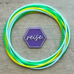 "Bloom Where You Are Planted” / Silicone Stacking Bracelets / Moments Collection Stack - Sprintime / Multi-Colored