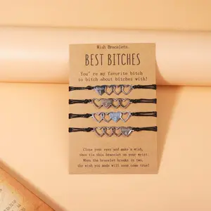Best Bitches Matching Couple Bracelets, Matching Friendship Bracelets, Friendship Bracelet For 3, Sister Matching Bracelets