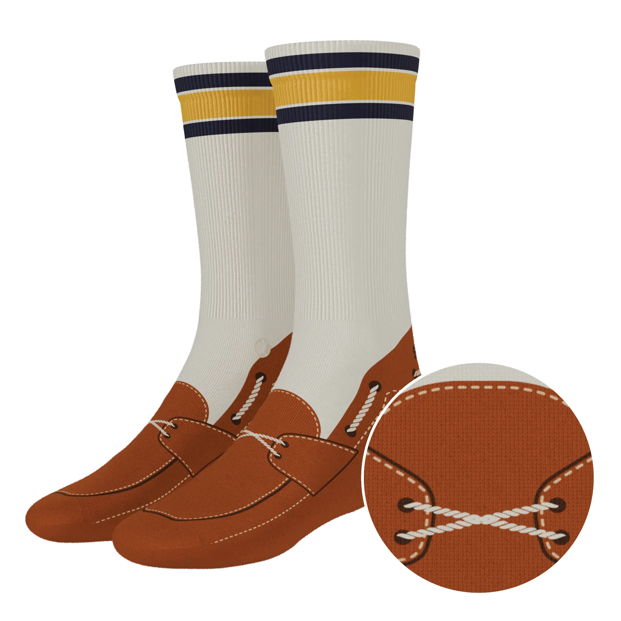 The Boat's Rockin' | Shinesty Boat Shoe Heel Hammock™ Crew Socks