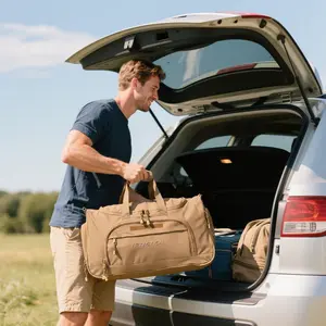 Premium Travel Duffle Bag - Built-in Ventilated Shoe Compartment | Waterproof & Lightweight for Men/Women