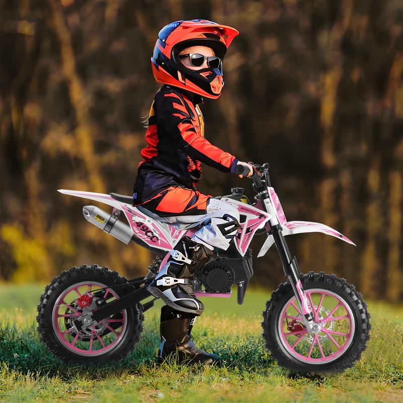 XIOTURI Kids Dirt Bike:Children's electric toys car, Max Speed 40 KM/H, Professional Front &Rear Disc Brakes for Safe Riding(Pink)