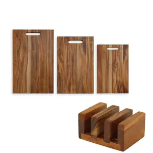 3pcs Wood Cutting Board Set For Kitchen