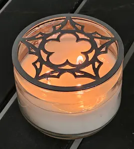 Gothic Light Candle Topper – Metal Jar Candle Accessory for Gothic & Vintage Home Decor