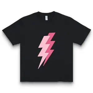 Pink Lightning Bolt Cotton Tee