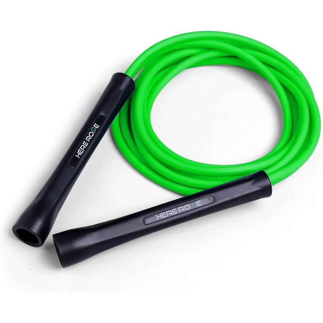 Hererope 6MM PVC Jump Rope for Men & Women Fitness, Speed, Tricks, Cardio , Boxing Jump Rope with Unbreakable Handles and Non-Kinking Skipping Rope, Adjustable Jumprope for Indoor Outdoor JianShuLuxe