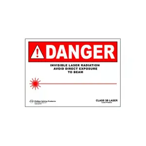 Phillips Safety Class 3B Plastic Laser Radiation Warning Sign #28