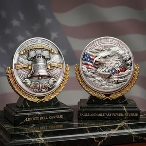 America 250th Anniversary Commemorative Coin, USA 250th Anniversary Challenge Coin 1776-2026 for Patriotism, Freedom, American Eagle & Patriotic Symbols Collectible