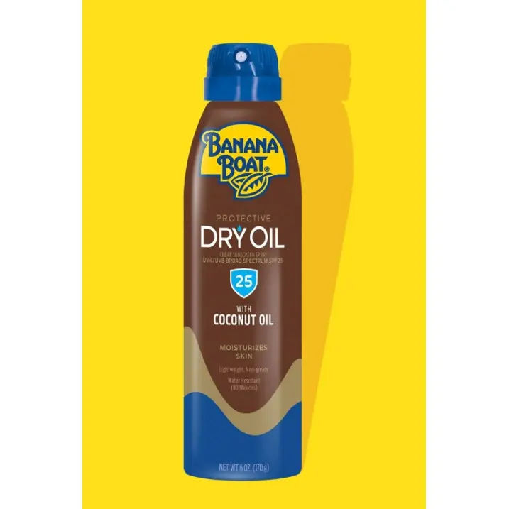 Banana Boat Aceite Seco Transparente Protector Solar en Spray SPF 25 6.0 oz