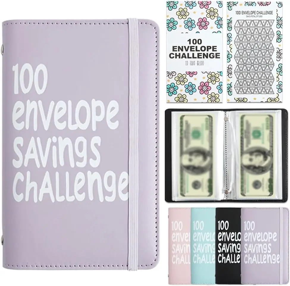 Saving Challenge Book Coin Envelope Budget Storage Notebook 100-Day