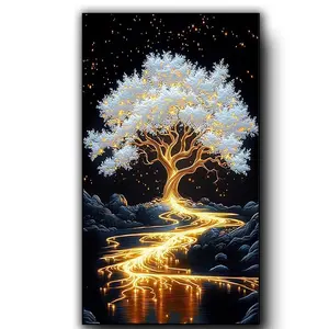 Tree of Life DIY Large Size Diamond Art Kit, Tree 5D Full Drill Diamond Painting, Adult Crafts, Wall Decor for Home Office