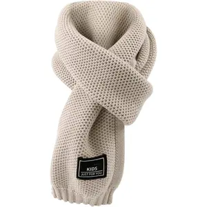 L-BN030   Kids Winter Infinity Scarf Knit Toddler Boy Girls Scarves Cotton Outdoor Neck Warmer for Children 3-15 Years