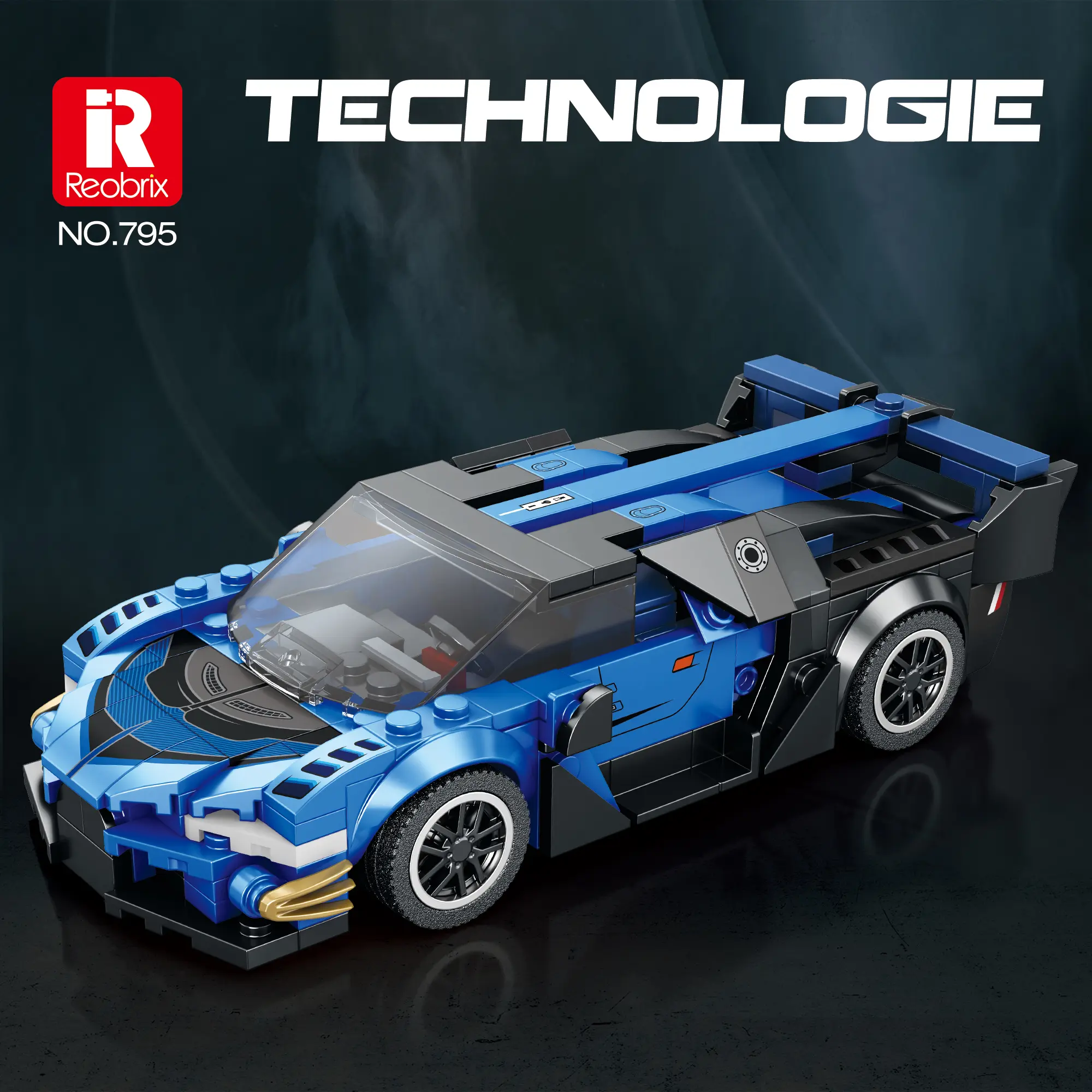 Reobrix VISION GT Supercar Building Set, Super Race Vehicles Building Toy Birthday Gifts for Kid Aged 6+. (365PCS)  Blocks building block sets