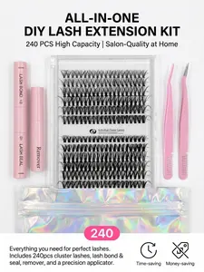 30-40D Natural Cluster Lash Kit | 240PCS Customizable DIY Lashes for Beginners
