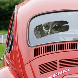 3D Alien Car Sticker, Cracked Car Decal Sticker Waterproof Easy Install PVC Vinyl Sticker For Home Party Car Decoration Decals