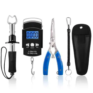 5Pcs/Set Fishing Tool Including Fishing Pliers,Fish Lip Gripper or Fish Scale Combo Saltwater Resistant Fishing Tools,Christmas Party Gifts,Hand Tools Kits