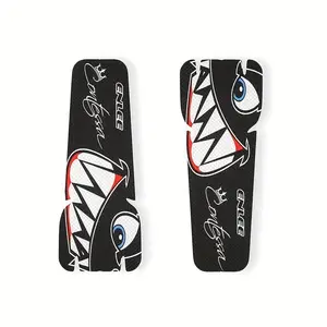 2D Flat Sticker Pack of 4 Bike Handlebar Protector - 3 Meter Anti-Scratch Grip Cover, Black Mountain/Road Bike Riding Sticker
