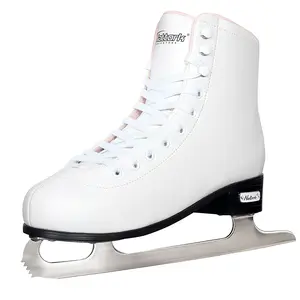 Nattork Ice Skates for Adults - White(Arctic Pink Lining)