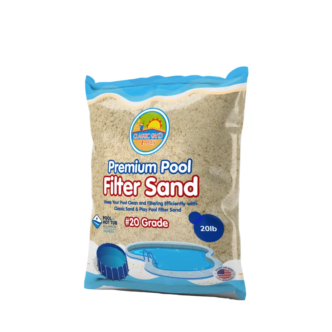 Classic Sand & Play Pool Filter Sand – Premium #20 Grade – 20 lb Bag