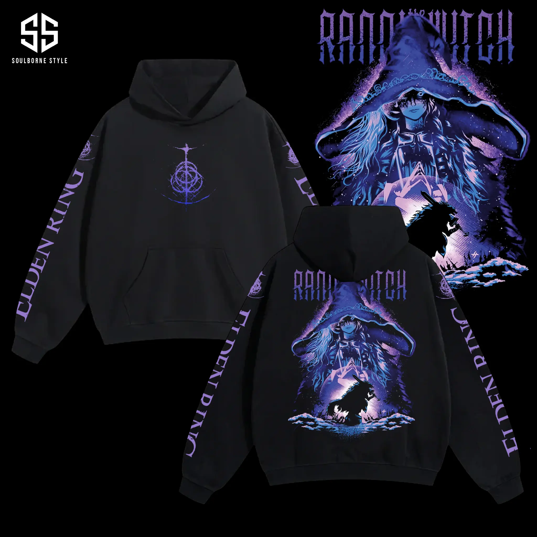 [Soulsborne Style] Vintage Ranni the Witch - Elden Ring Unisex Hoodie, Soulsborne Gaming Apparel, Game Shirt, Video Game Clothes, Boy Merch, Gift For Him, Gift For Her, Soulslike Streetwear