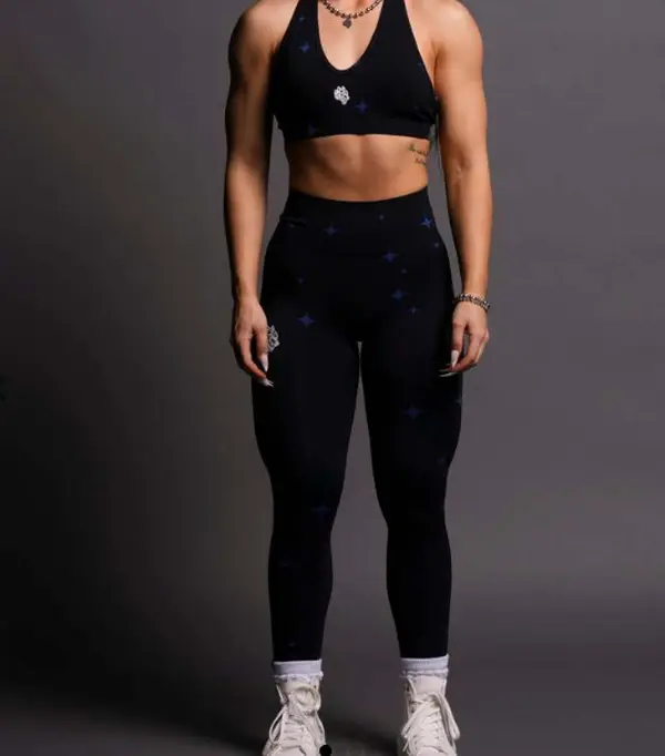 Darc Sport Dual "Everson Seamless" Scrunch Leggings Darc Cobalt Starry Night   Leggings and sports bra