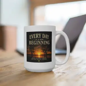 Every Day Is A New Beginning Mug | Inspirational Sunrise Coffee Cup