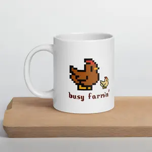The Perfect Stardew Valley Mug Best Gift for Gamers Chickens Farming Coffee Cup Microwave Safe BPA Free 11oz Ceramic Cup