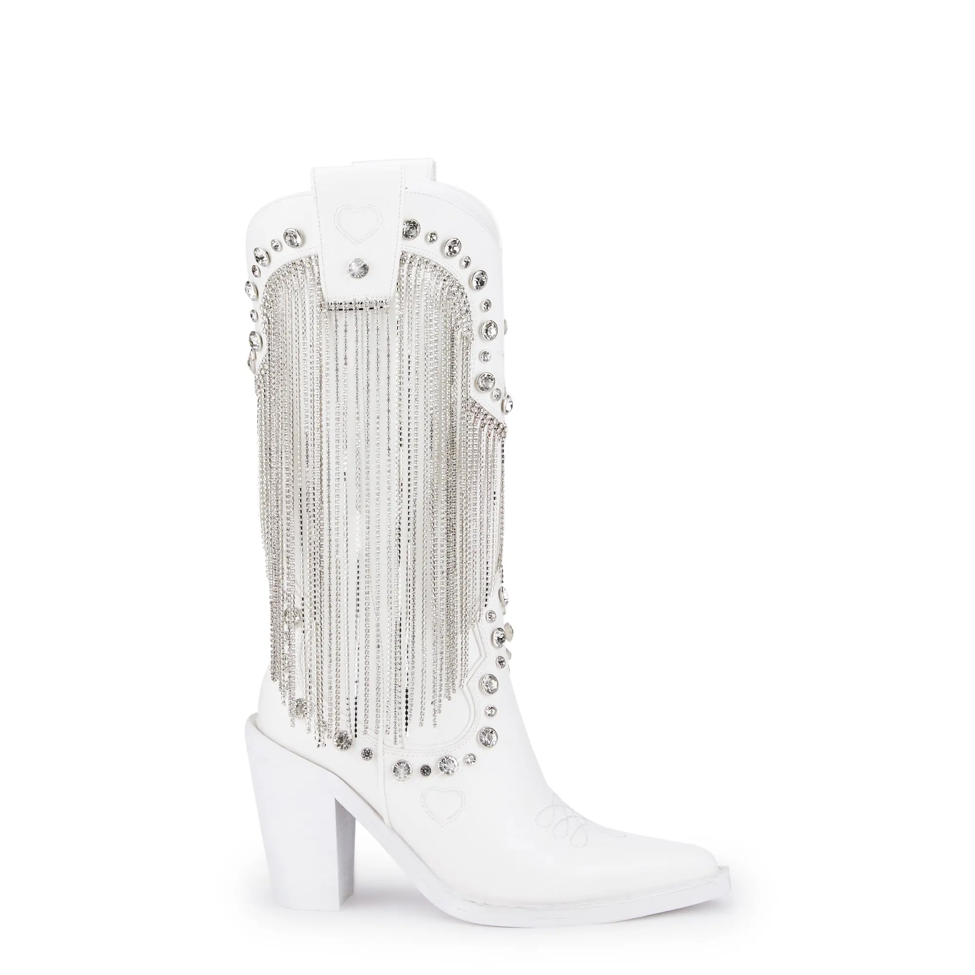 Present Perfect Cowboy Boots - White Present Perfect Cowboy Boots - White