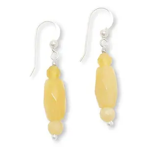 Mine Finds by Jay King Yellow Opal Sterling Silver Dangle Earrings