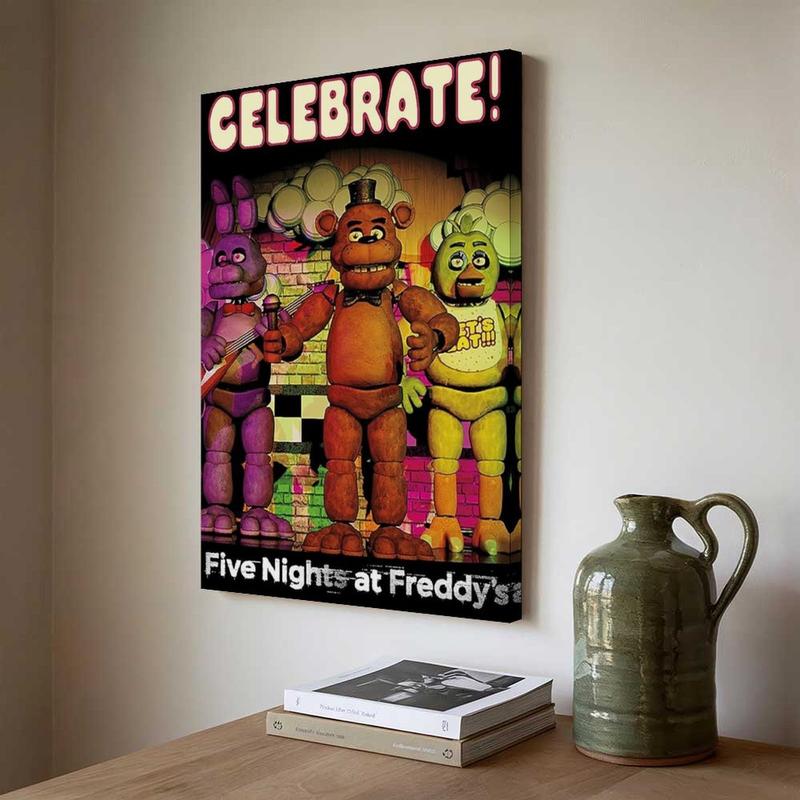 Five Nights at Freddy's Poster Bedroom Decor Set for Boys' Room - Fun Themed Room Decor Piece Ideal Gift for Kids