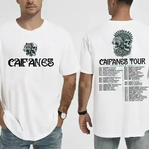 Caifanes Tour 2026 Skull Comfort Color Letter Printed Tee Ring-Spun Cotton Soft-Washed T-Shirt Trendy Tops Perfect Gift