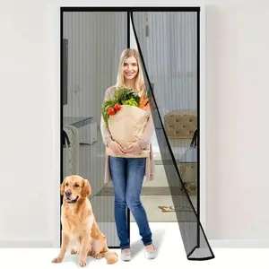 Magnetic Screen Door, Durable Nylon Mesh Door, Self-sealing Insect-proof Door, Pet & Child Friendly Door, Suitable for Home, Office, Hotel