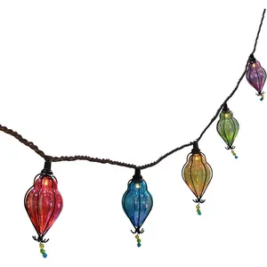 Multicolor - Decorative String Lights Plug in with 10 Bulbs Connectable, Indoor Outdoor Patio Lights for Party Wedding Bedroom Bistro Cottagecore Decor