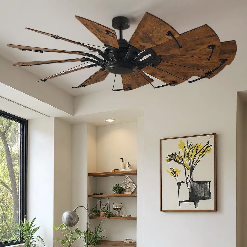 UHP9020 Traditional Indoor Ceiling Fan, 17.3"H x 60"W, Architectural Bronze, Saybrook Collection