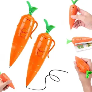 2 Pcs Carrot Pen, Carrot Recorder Pens, Cute 60-Second Audio Voice Recorder, Multi-Function Voice Recording Pen with Ballpoint Writing Tool, Fun & Creative Gifts for Students, Teachers