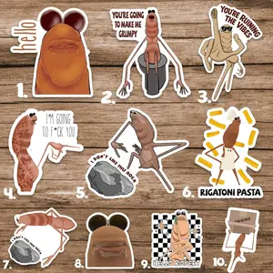 Marcus the Worm Sticker, Meme Stickers, Water-Resistant Vinyl, Marcus Sticker, Marcus the Worm Sticker Indoor/Outdoor