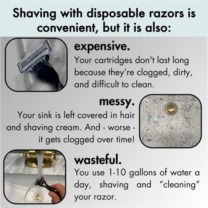 Shaver Cleaner—Cleans razor blades in seconds