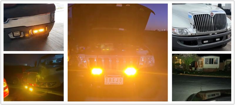 LEDMIRCY 7-Inch LED Light Bar – 6 Modes, Waterproof Multi-Mode LED Light Bar, White & Amber Strobe Lights, Off-Road, Fog Lights for Trucks, Boats, ATVs, Jeeps, SUVs