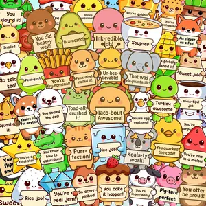 800PCS Punny Teacher Stickers for Kids Classroom, Positive Bulk Classroom Must Haves Sticker Pack, Emotional Support Rewards for Schools, Animal Funny Motivational Inspirational prizes