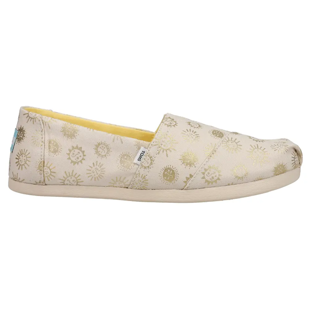 TOMS Womens Alpargata Slip On Flats Casual - Off White