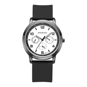 OIDEA Sports Silicone Jelly Band Analog Quartz Wristwatch - 3-Eye Decoration, Bar Arabic Numerals, Glow-in-the-Dark Hands - for Boys & Teens - Band, Glow-in-the-Dark, Rugged, Silicone-Based, Sports Quartz Watches, Band Quartz Watches,summerwins