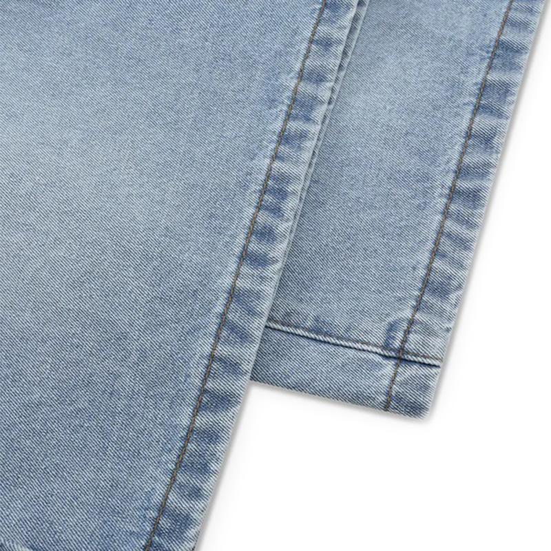 Aelfric Eden Double Waist Loose Sagging Jorts Baggy Denim Jorts High Waist Stretchy Straight Wide Leg Jorts Light Wash Shorts