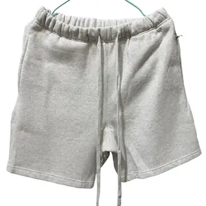 Sweatshort Lght Oatme - Casual Versatile Dark Grey Sweatshort for Everyday Wear Menswear Man Tropical Techwear Beige Plain tiktok shop