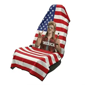 MERICA Mullet Man American Flag Car Seat Cover Towel - Patriotic Universal-Fit Auto Seat Protector, Car Interior Accessory for Gym, Travel, Freedom Lovers Gift