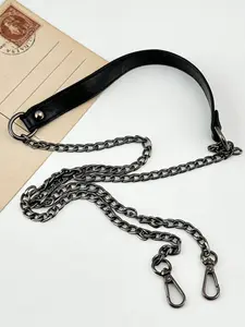 Versatile Leather Chain Bag Strap, Detachable Buckle, Commuter/street Style, Replacement Shoulder Strap, 1 Piece